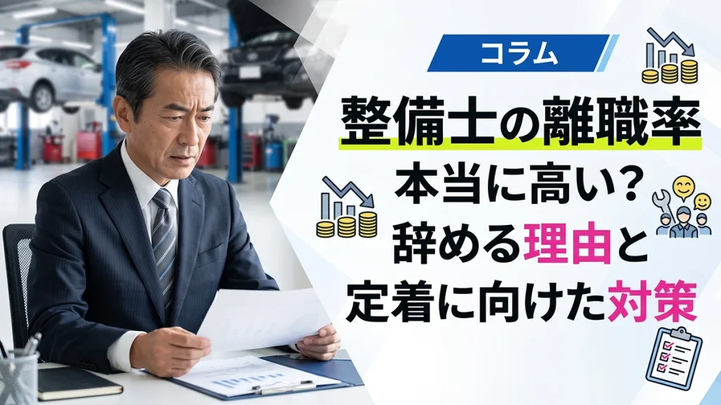 整備士の離職率は本当に高い？辞める理由と定着に向けた対策